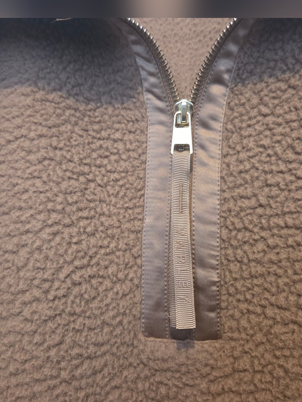 Varley Tan Teddy Fleece Pullover Jacket - Picture 4 of 10